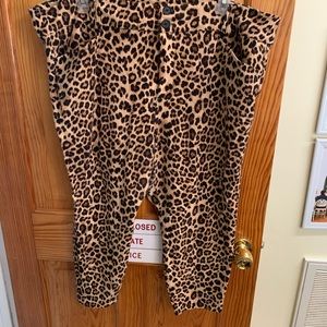 Torrid Leopard print ankle pants